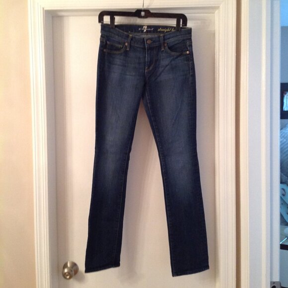 7 For All Mankind Denim - 7 For All Mankind Straight Leg Denim Jeans 26